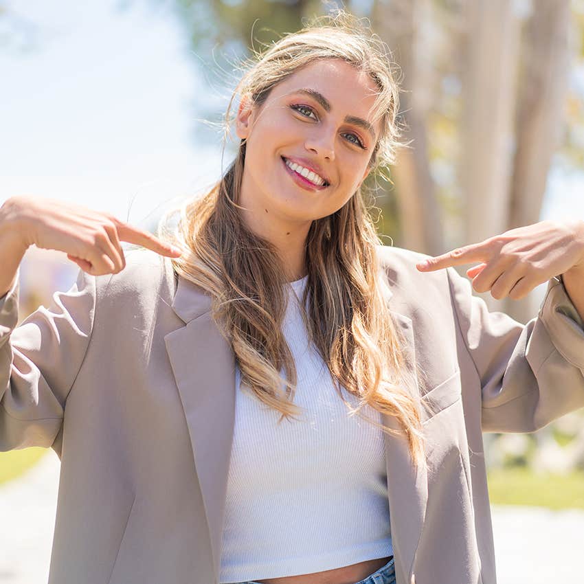 proud woman has self-respect