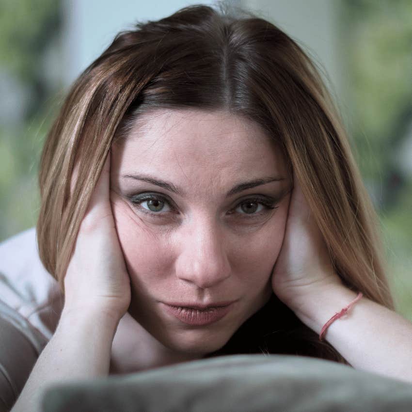 serious insecure woman criticizing others