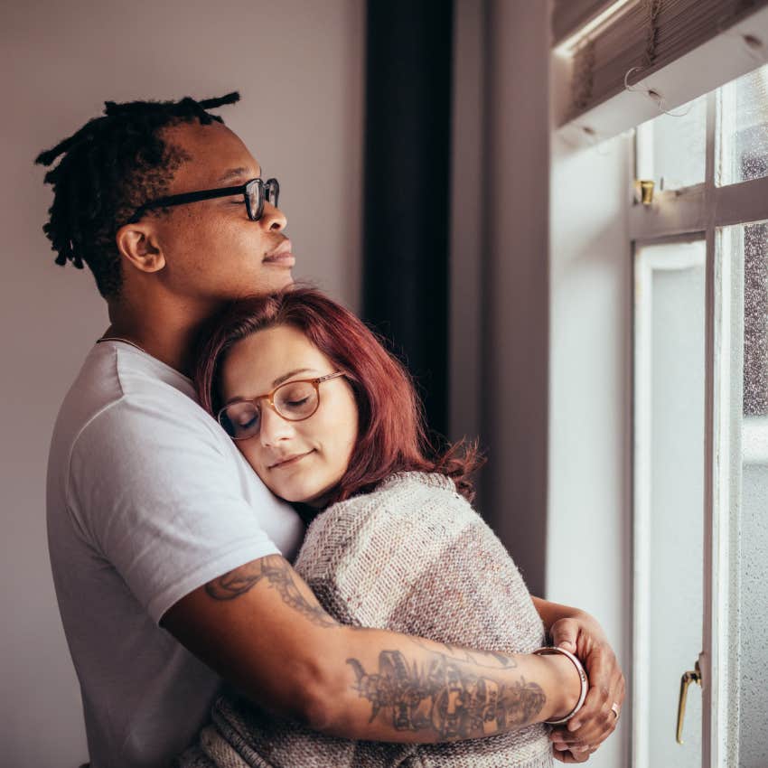 couple supporting each other without trying to fix things