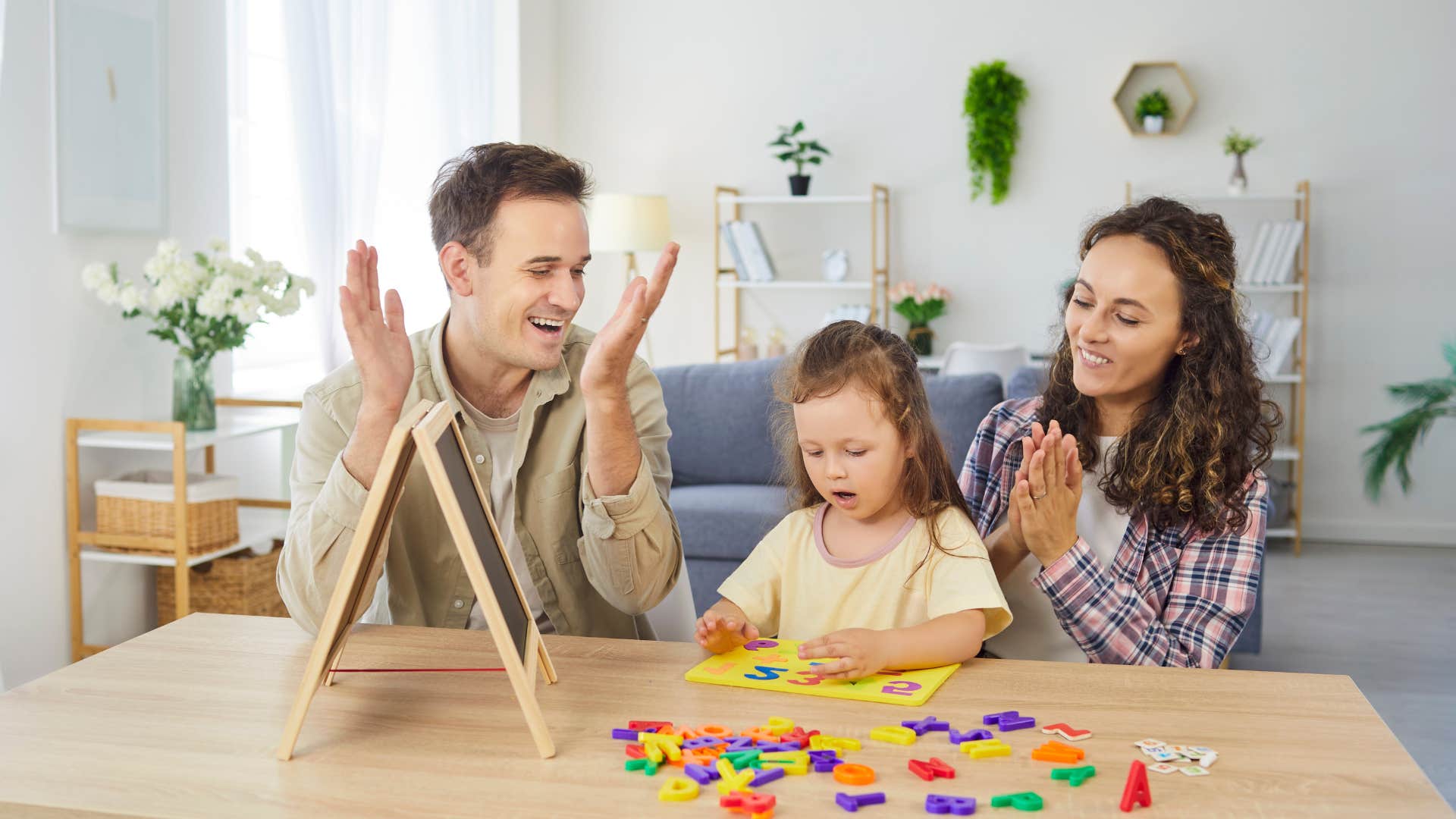 high-quality parents letting daughter change her mind while playing