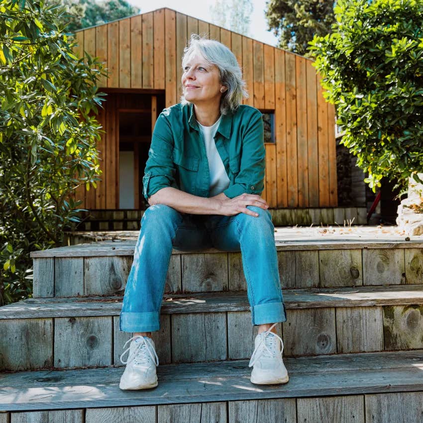 aging woman who remembers to find purpose in life stays mentally physically strong