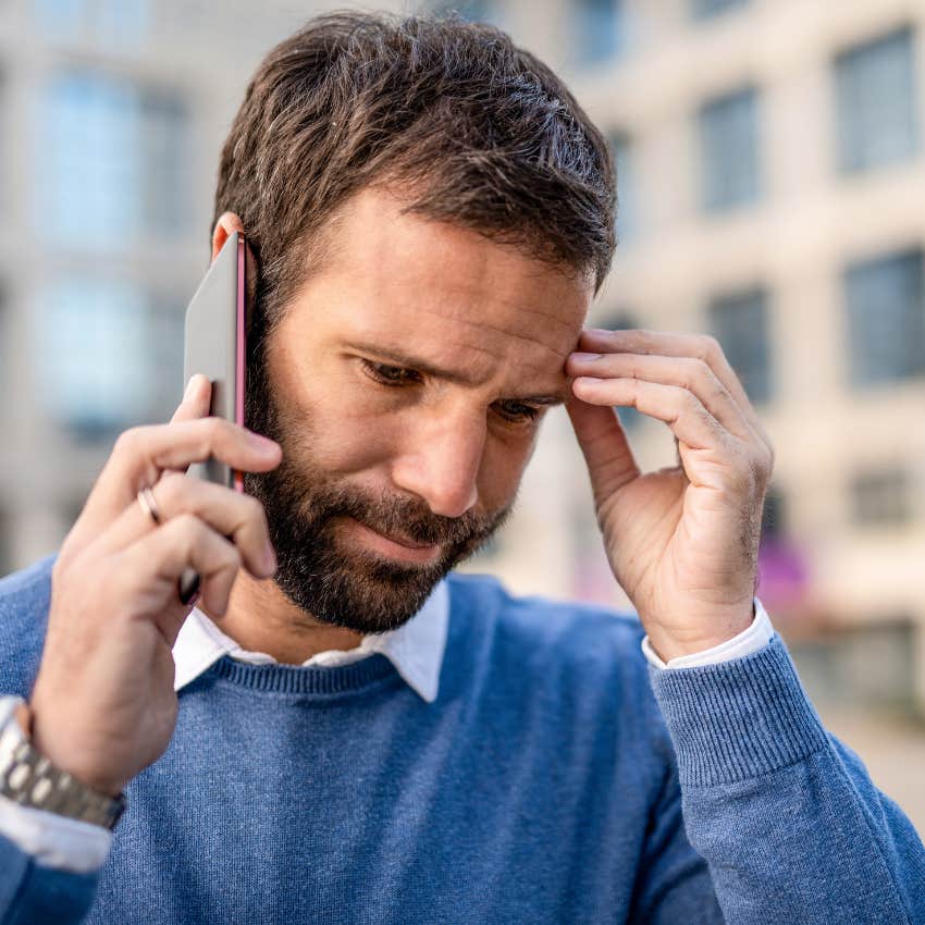 self-aware man thinking about if he said the right thing