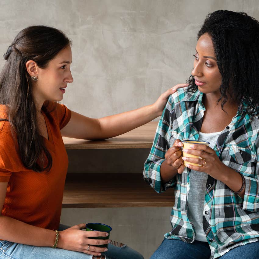 woman noticing what people want to get out of their conversation