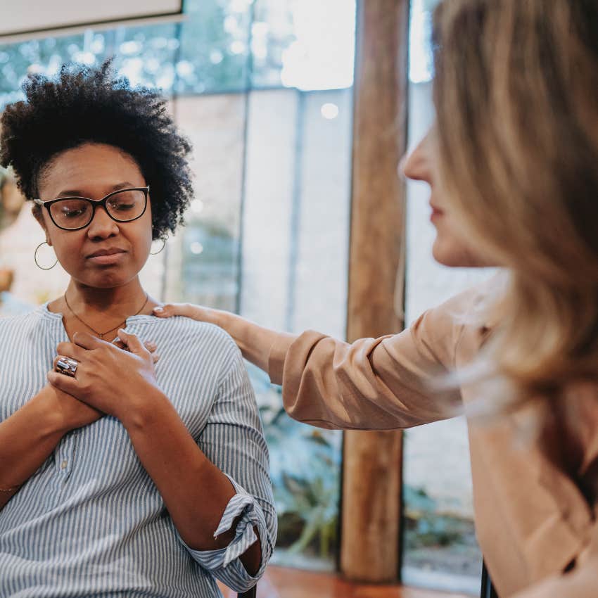 toxic woman who only cares about her friend when it benefits her