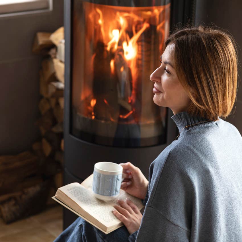 woman who loves winter is a homebody