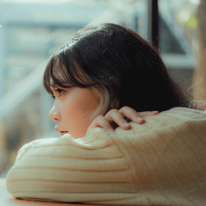 unmotivated emotional woman