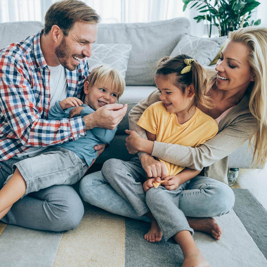 happy lower-class family