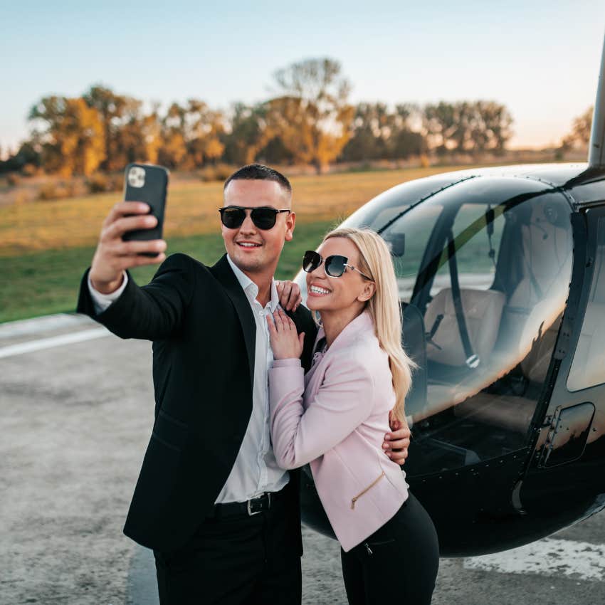 upper-class couple living worry-free life