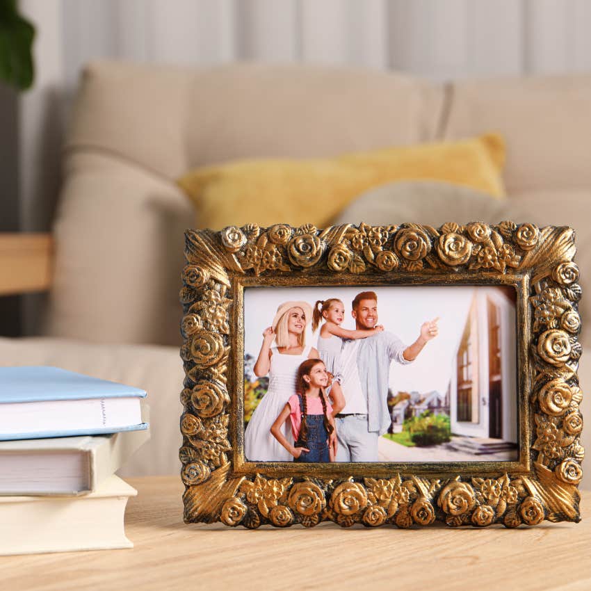 you can learn a lot about someone if they have family photos on their bookshelf