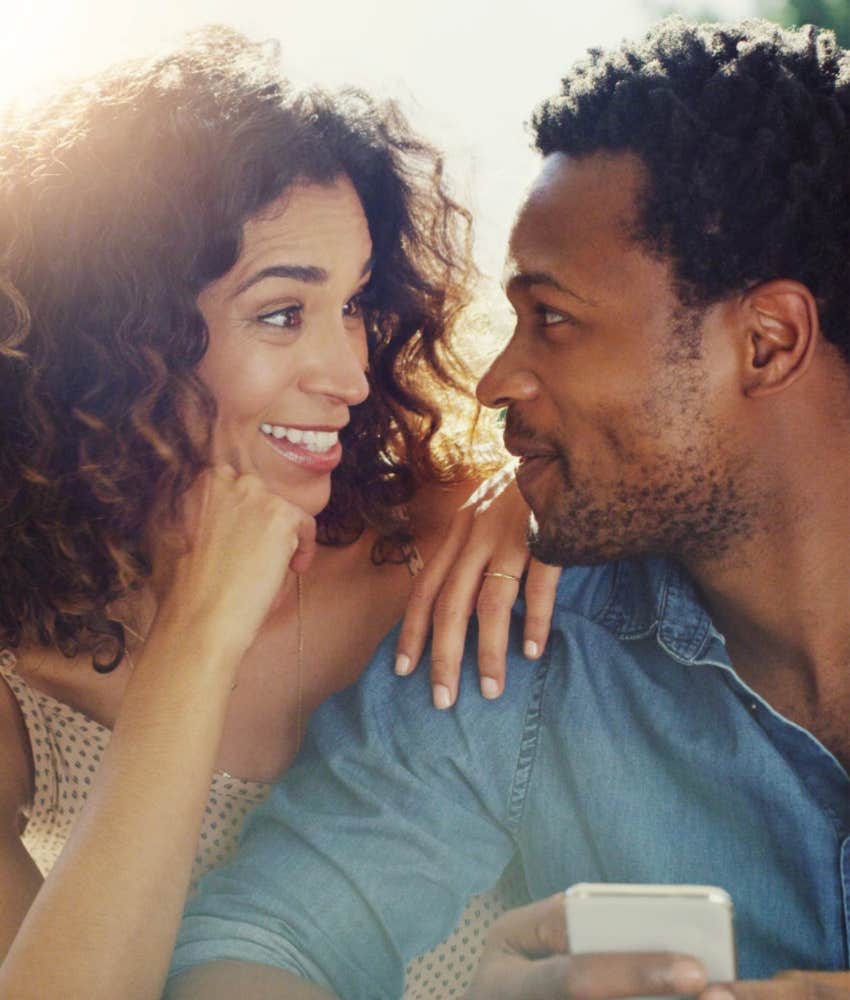 Man who is intimidated by a beautiful strong woman 