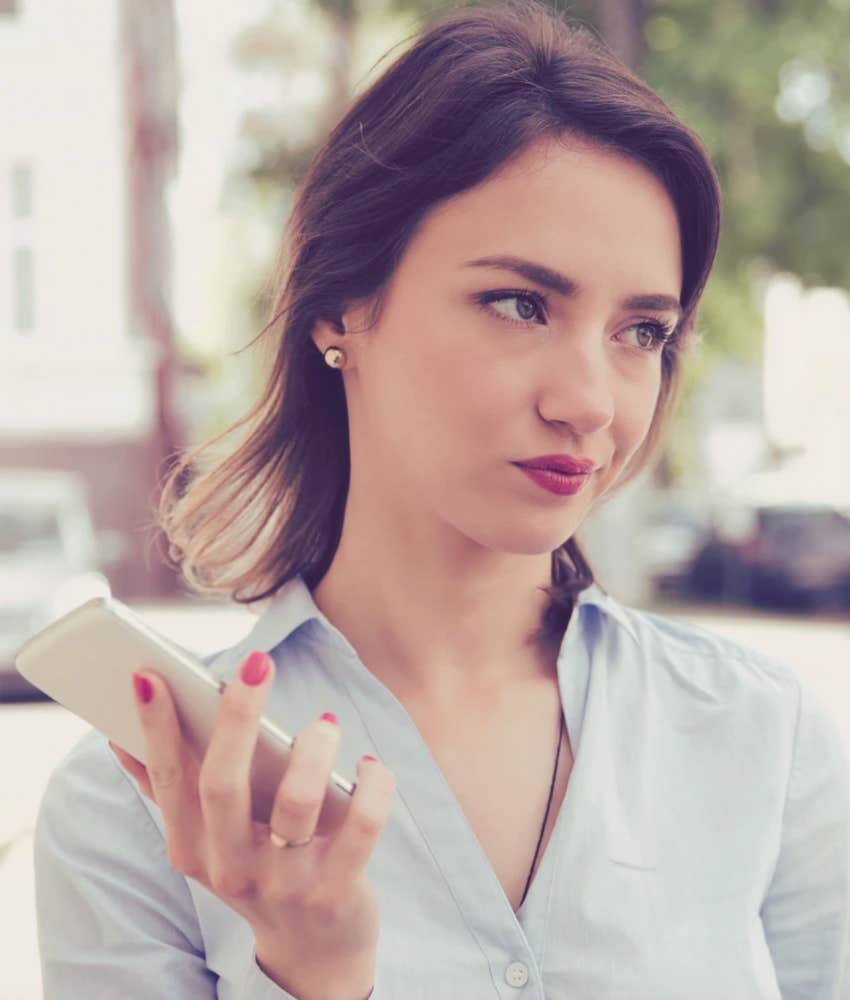 Strong woman who is busy and intimidating men with fragile egos