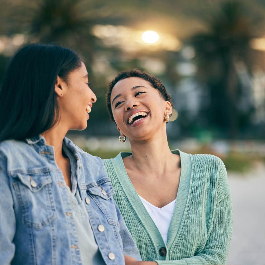woman who is happy for her friend