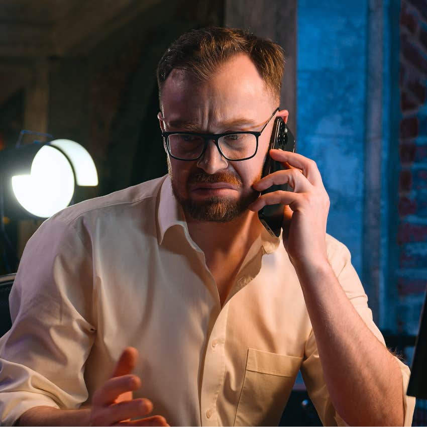 Man who refuses to sacrifice his sleep talking on the phone at night.