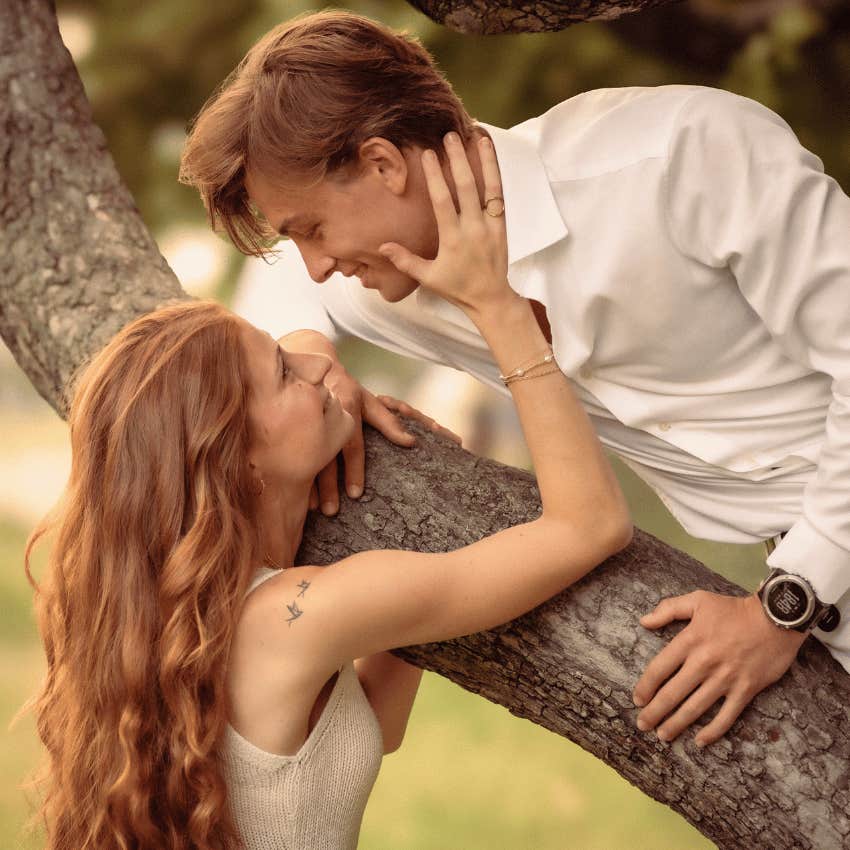 young couple genuinely in love