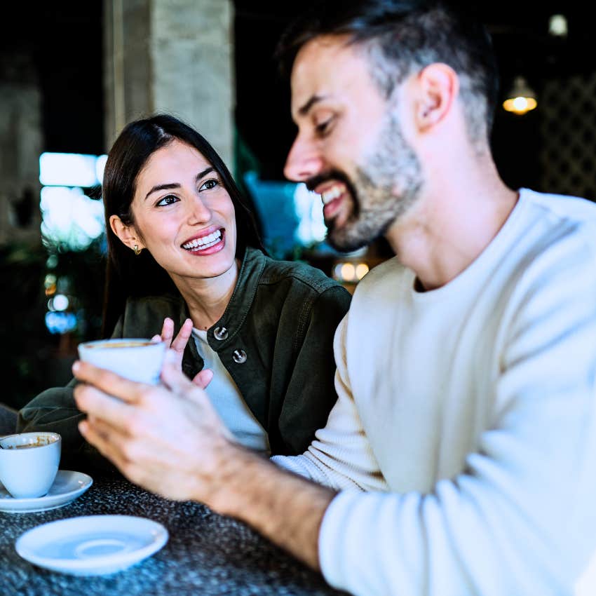 woman curious about her Gen Z partner and smiling