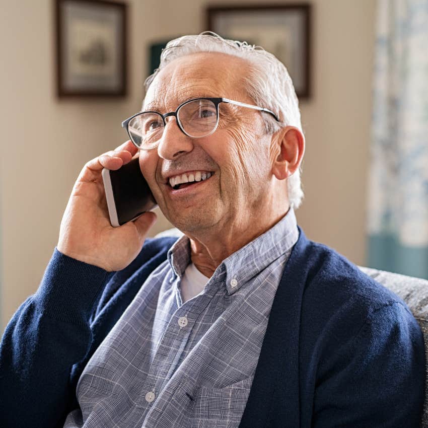 man talking on the phone regularly