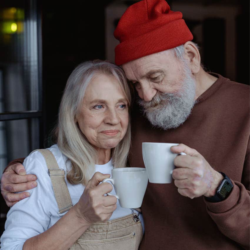 Older retired couple enjoying a relaxed morning together as they begin a new chapter after finishing their careers