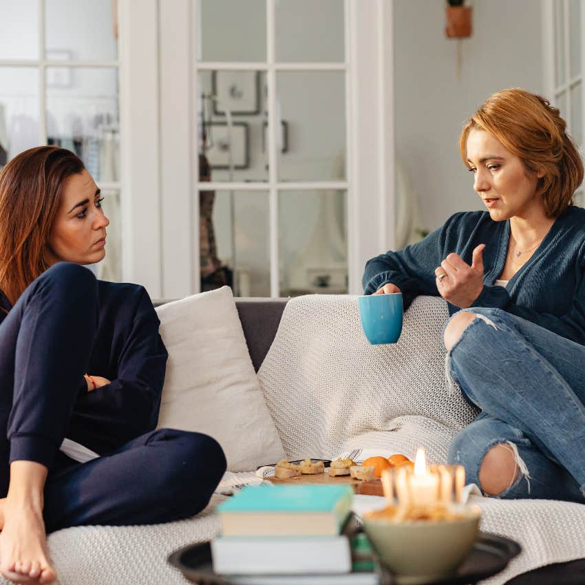 empathetic woman thinking through her friend's problems