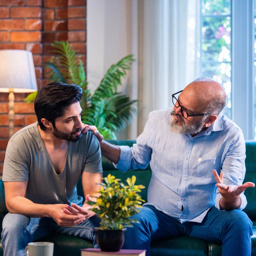 dad saying you can't say no to push his son's boundaries