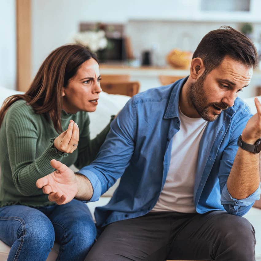 emotionally inept woman talking to man