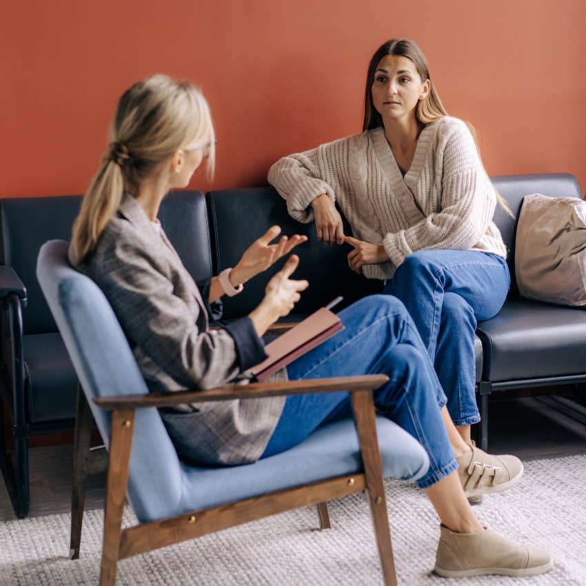 woman in therapy attracts emotionally intelligent men