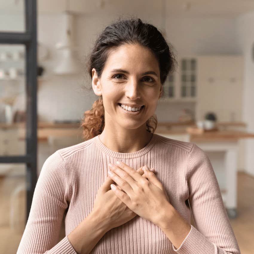 emotionally savvy woman showing appreciation