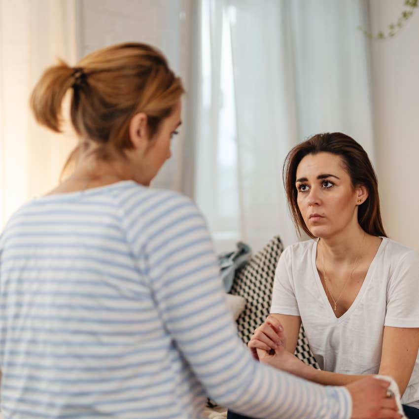 empathetic person helping another person