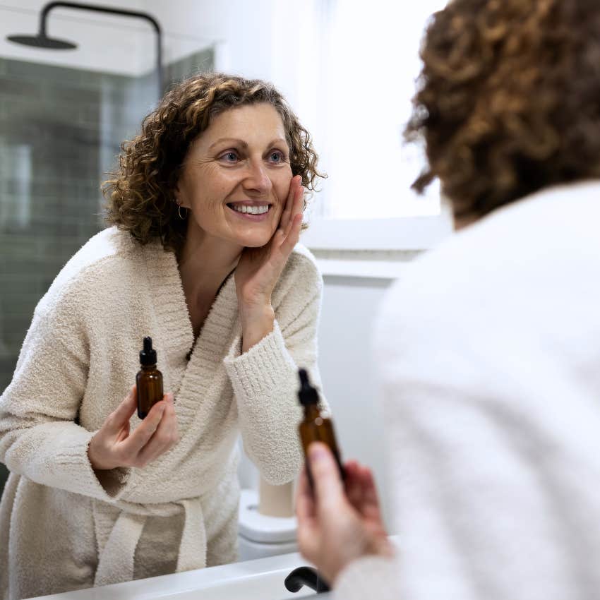Empathetic woman taking long showers and baths at home.