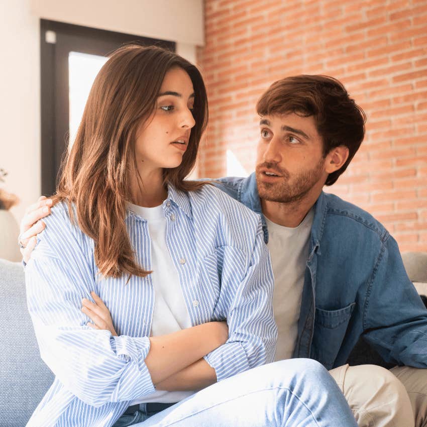 woman frustrated with mentally clueless man