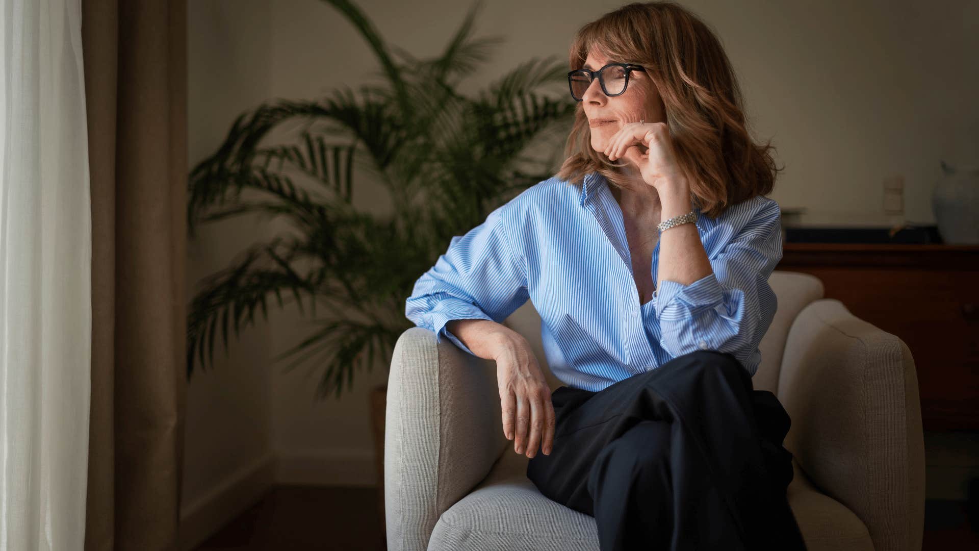 gen X woman thinking deeply and changing her mind