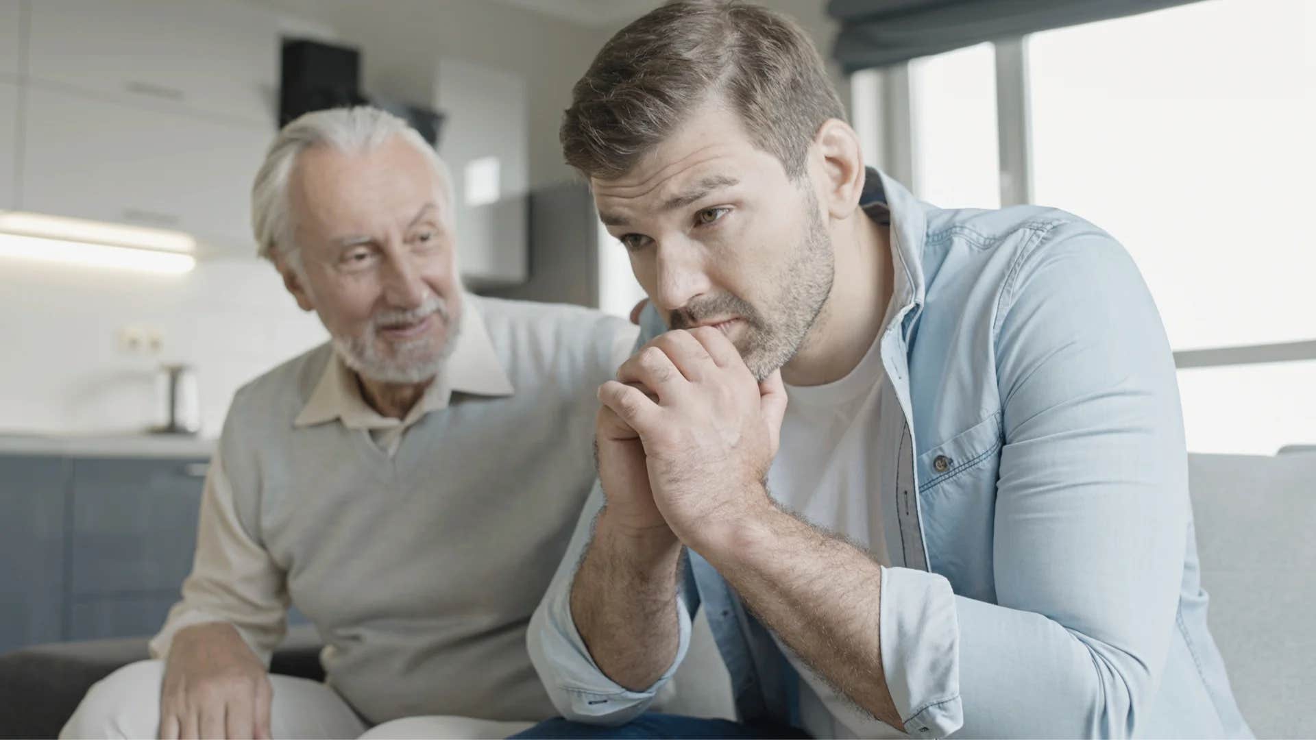boomer man trying to compare his experience to his gen z son's