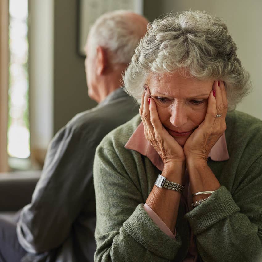 older generation couple with bad conflict resolution skills ignoring each other