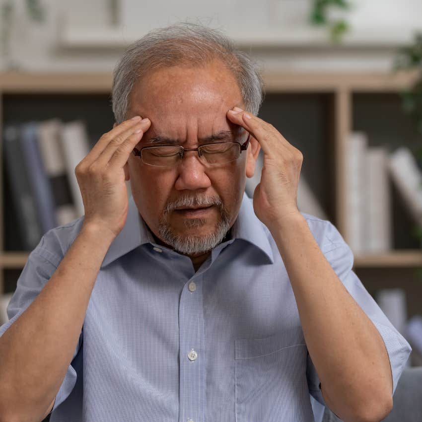 stressed out older man needed therapy figure out management