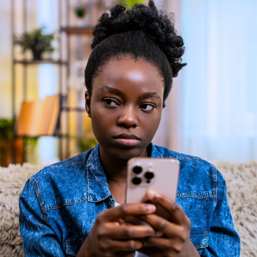 Woman thinking about how older generations blame social media and phones.