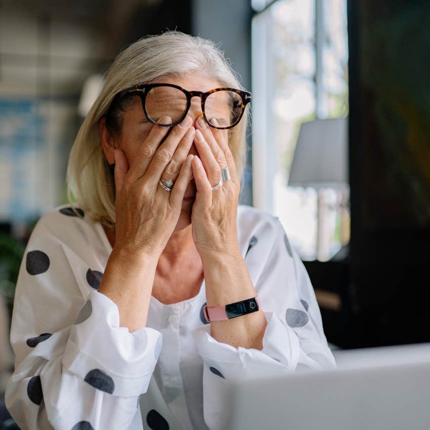 boomer woman dealing with burnout