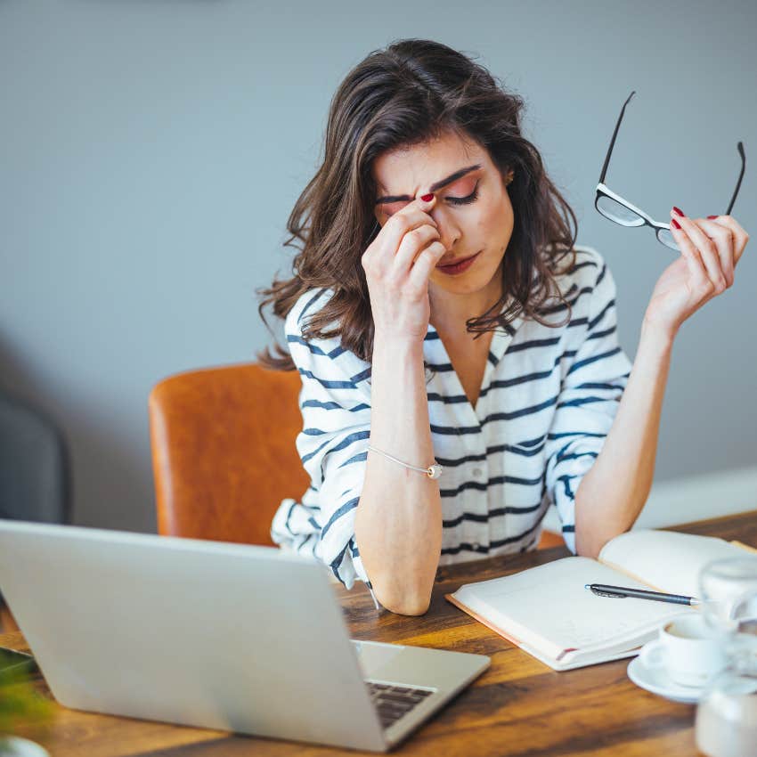 millennial woman dealing with burnout