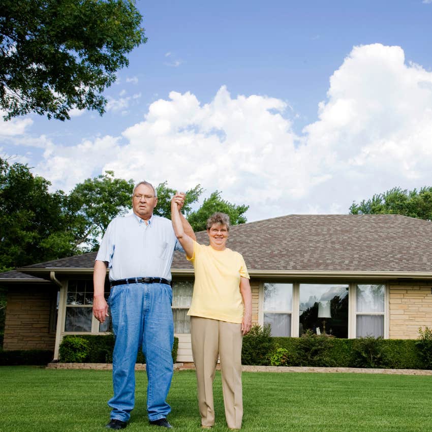 Boomer couple owning a home