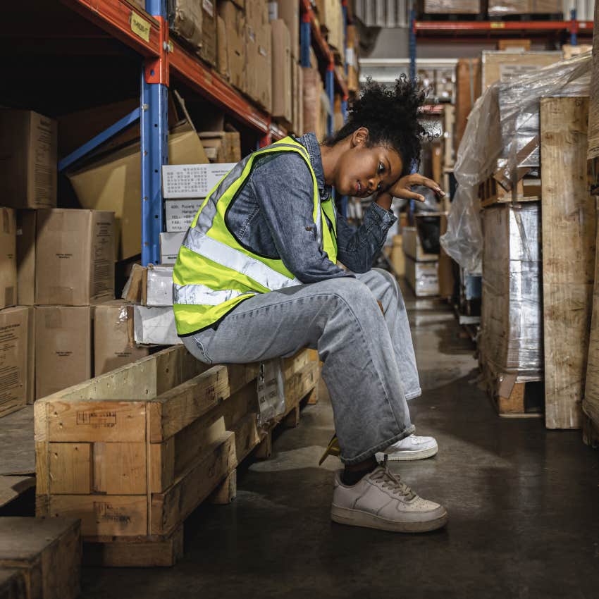 exhausted employee thinking about retirement 