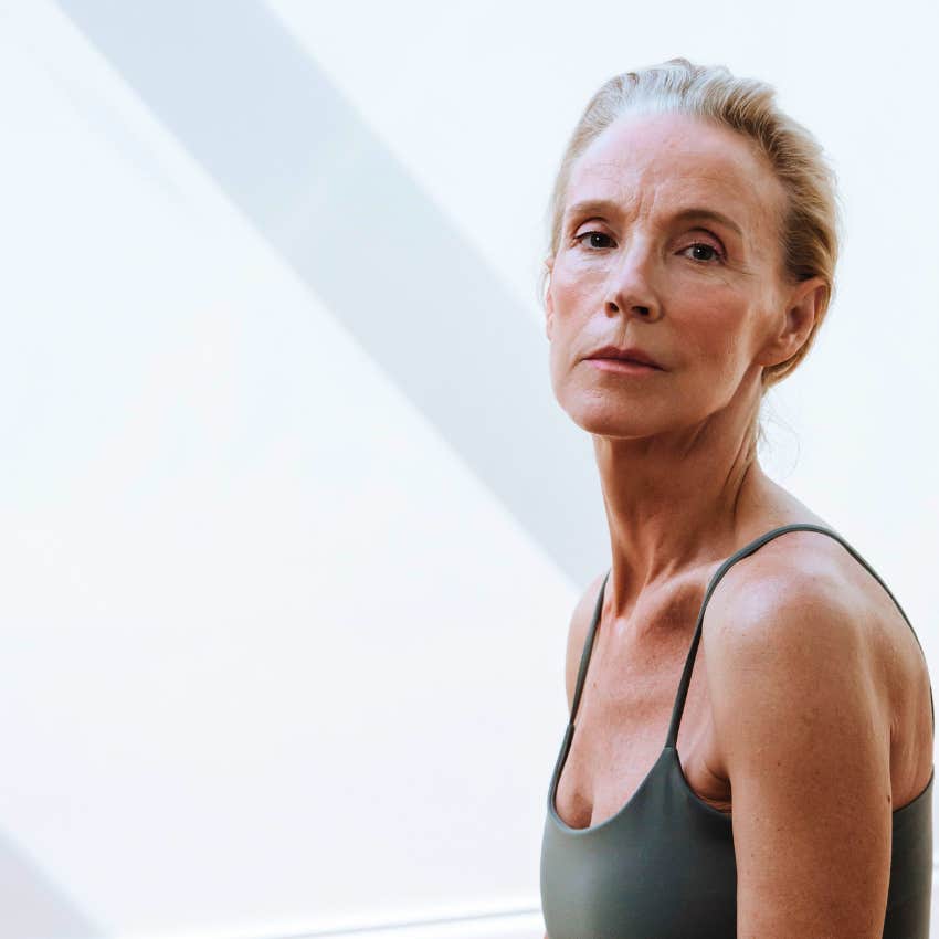 gen X woman being spiritual and mindful