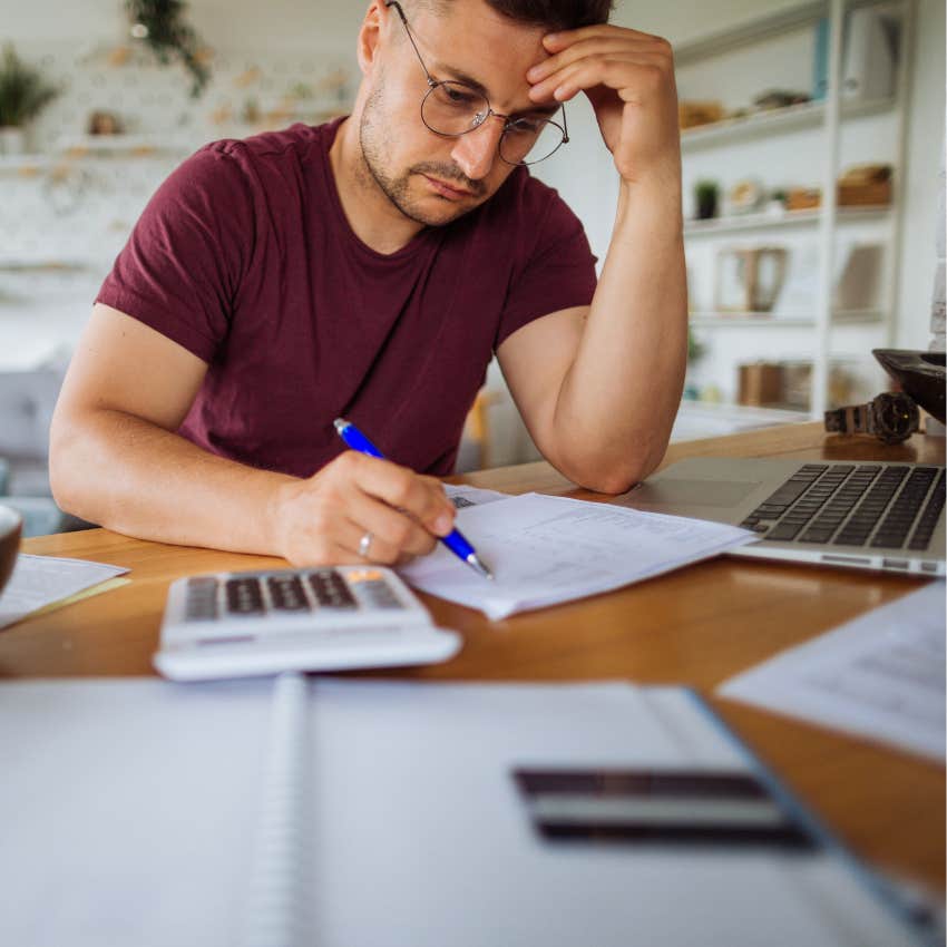 millennial man dealing with tough financial times