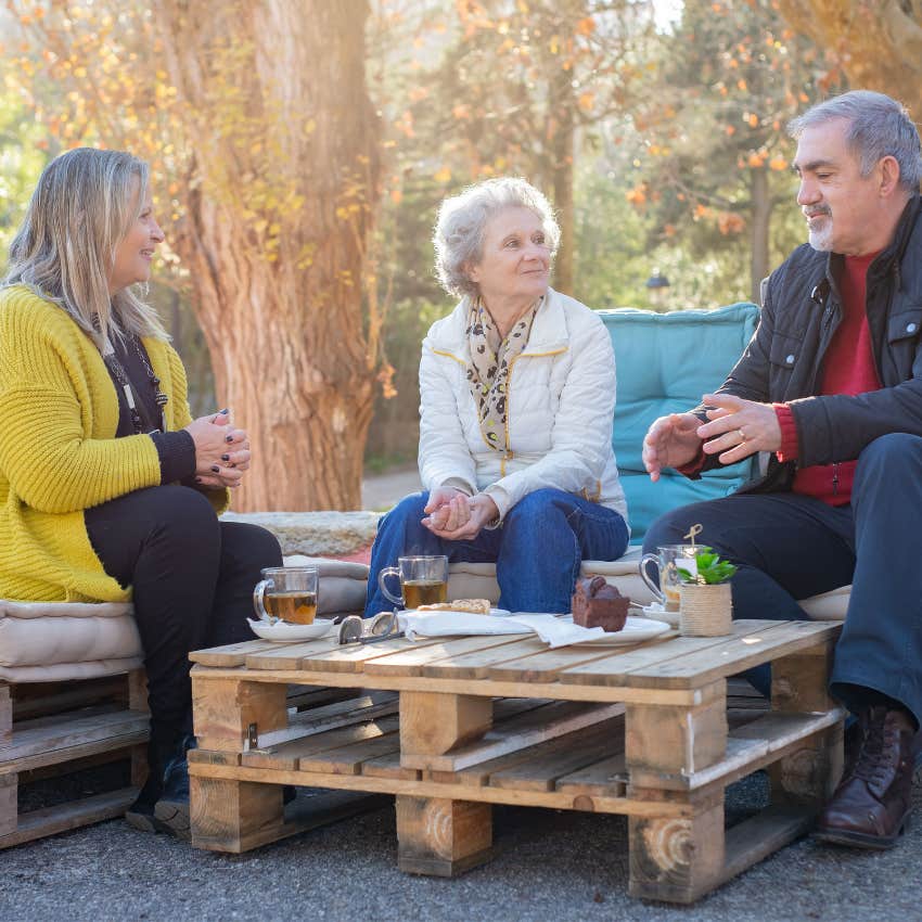 adults from different generations discussing privacy together