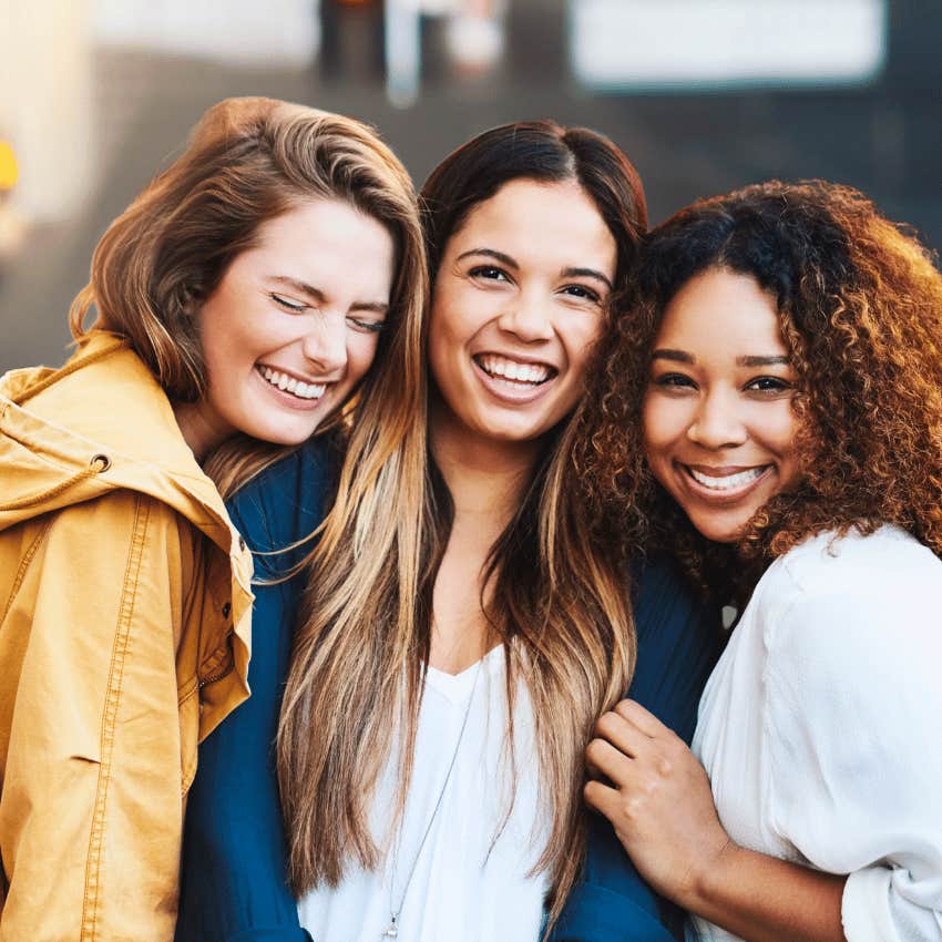 group of friends with a strong meaningful relationship