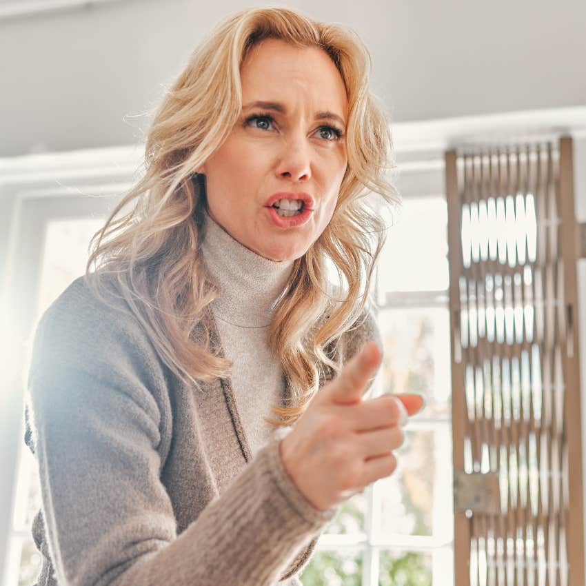 woman who can't regulate her emotions getting angry