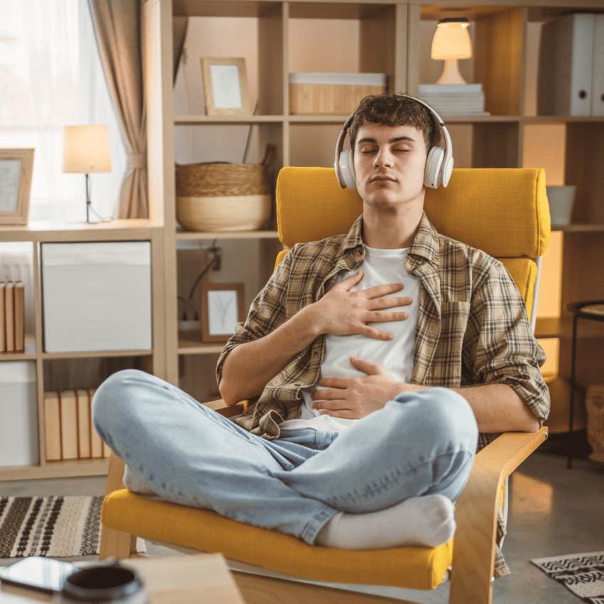highly composed man setting healthy boundaries