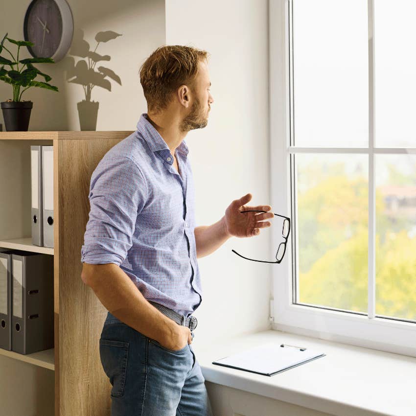hopeful man trying to stop worrying about things that won't really matter