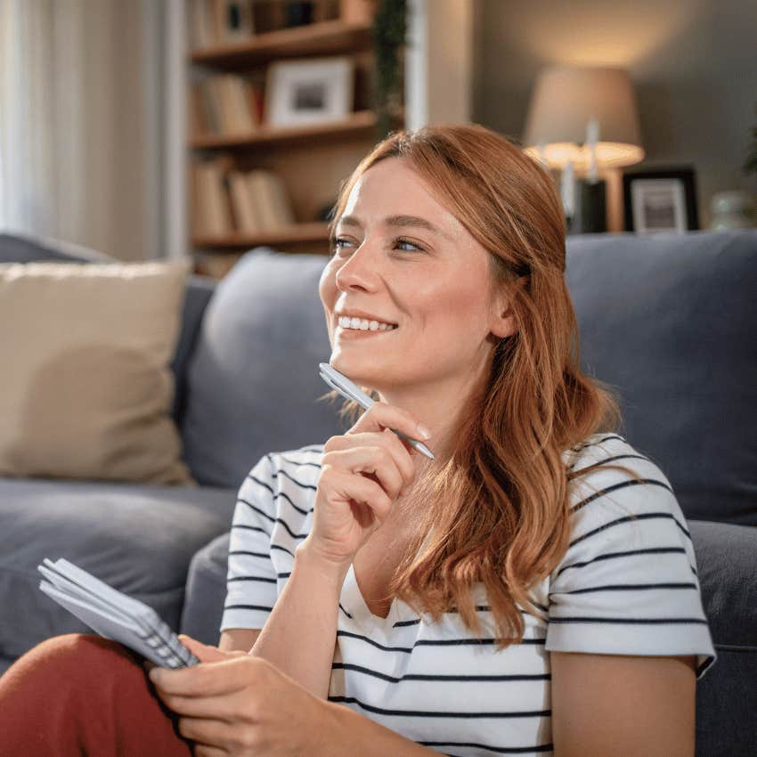 hopeful woman trying to stop worrying about things that won't really matter