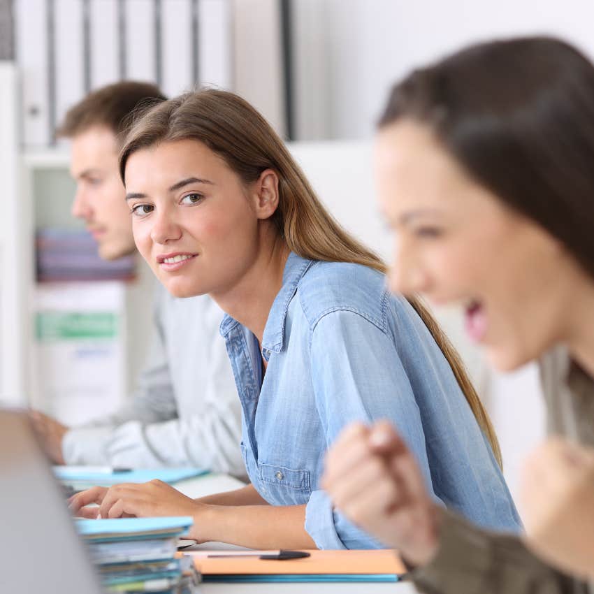 Jealous female coworker lacking emotional intelligence