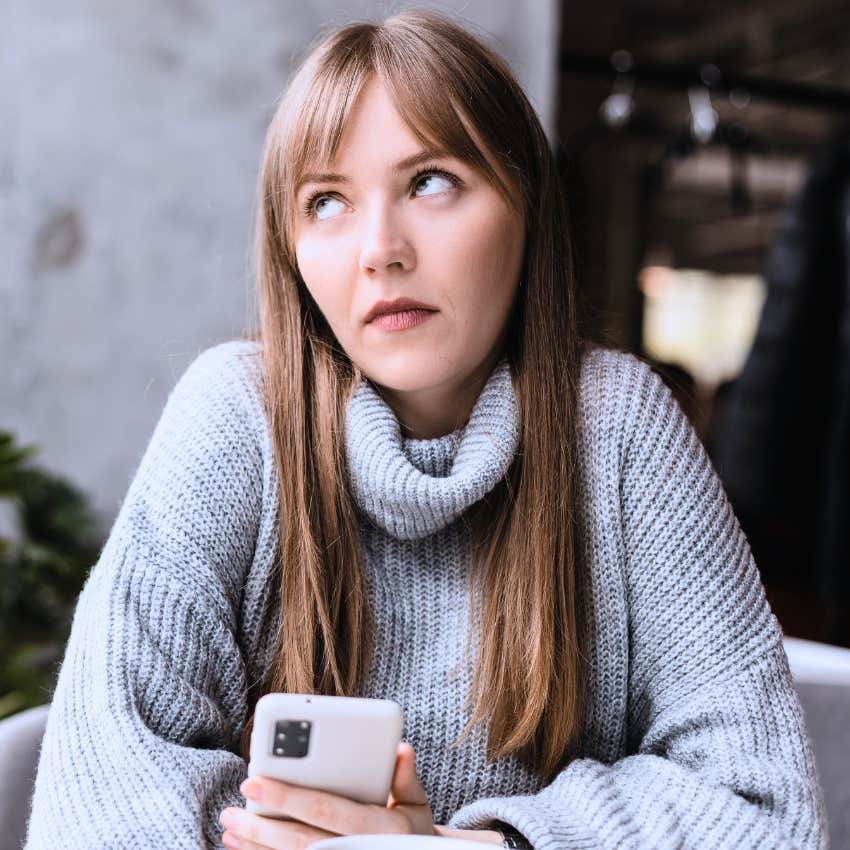 unappreciative woman rolling her eyes