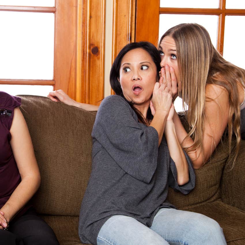 Women gossiping about their friend