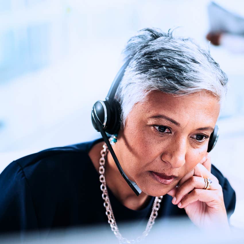 Woman trying to be perfect at work.